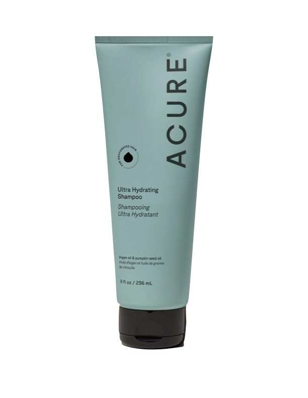 Acure Ultra Hydrating Conditioner - Deep Moisture Conditioner for Women & Men w/ Dry, Damaged, Fine, Dry, Damaged, Color Treated Hair & Scalp w/ Argan Oil, Vegan, Paraben Free, Sulfate Free - 8 fl oz