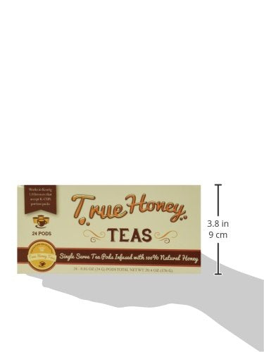 True Honey Green Tea Pods - Honey Crystals Blended in Every Tea Pod, Supports Heart Health, Excellent Antioxidants, All Natural, Organic, Herbal & Caffeine-Free, 22 Green Tea Pods