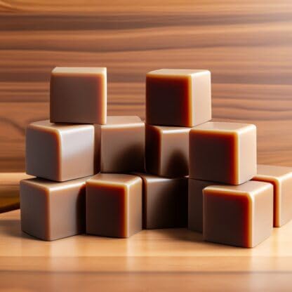 Mahogany Teakwood Strongly Scented Hand Poured Vegan Wax Melts, 12 Scented Wax Cubes, 6.4 Ounces in 2 x 6-Packs