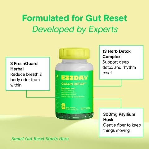 Colon Detox Cleanse – Herbal Colon Cleanse & Constipation Relief Supplement with RenewElixir™ 10-in-1 Herbs, Probiotic & Prebiotic, Supports Gut Health, Regularity & Weight, 3 Bottles
