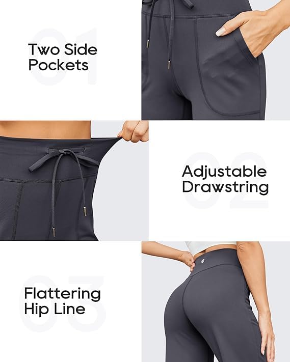 G4Free EverGoing Wide Leg Pants for Women Yoga Pants High Waist Sweatpants with Pockets Stretch Lounge Pants Comfy