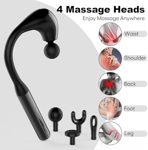 Massage Gun Deep Tissue with Extended Handle Revolutionary U-Shaped Back Massager Body Massager for Neck,Shoulder,Leg