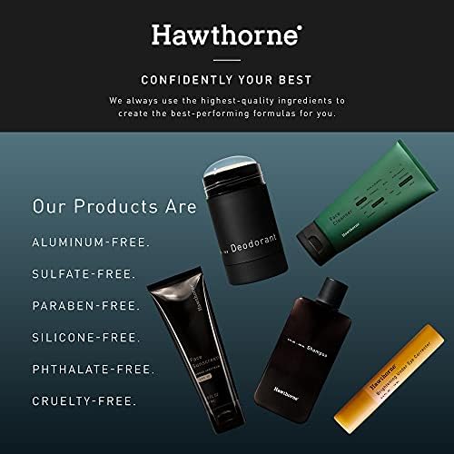 Hawthorne Mens Deodorant. Stain Free, Aluminum Free Deodorant with Clear Formula to Prevent Body Odor and Absorb Sweat. Hawthorne Mint & Eucalyptus Scent. Effective Antiperspirant For Men, 2.6 oz