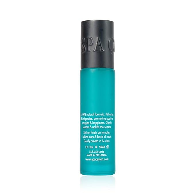 SPA CEYLON Happy Uplifting Balm Roll On | Naturally Refreshing & Revitalizing | Vegetarian | Ideal for All Skin Types