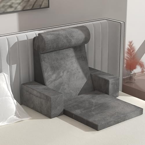 Reading Pillow,Backreast-Pillow with seat-Cushion,for Bed/Floor Sitting Up Adult,Back Height Adjustable with Memory Foam,Large Backrest with Arms,Great for Reading/Games/Watching TV, 24"