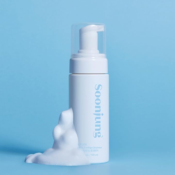 ETUDE Soonjung pH 6.5 Whip Cleanser, Face Wash for Sensitive Skin, Soft Bubble, Hypoallergenic Cleansing, Low pH Level, Fragrance-Free, Panthenol, Madecassoside, Korean Skin Care, Beauty (8.45 Fl Oz)