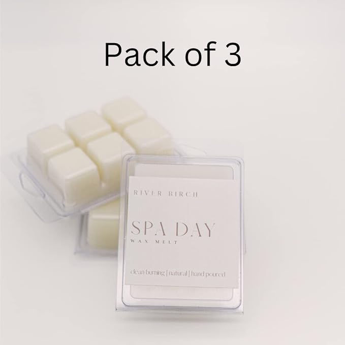 River Birch Candles 3 Pack Cedar Eucalyptus Scented Clean Natural Soy Wax Melts Tarts โ Total 7.5 Oz., Gift Pack, Made in USA