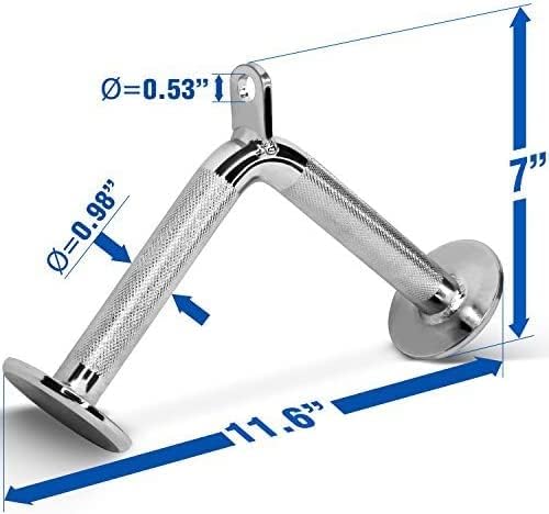 Yes4All Cable Machine Attachment, Double D Hanlde & Tricep Rope Cable Attachment, Weight Machine Accessories Load 880 LB for Home Gym