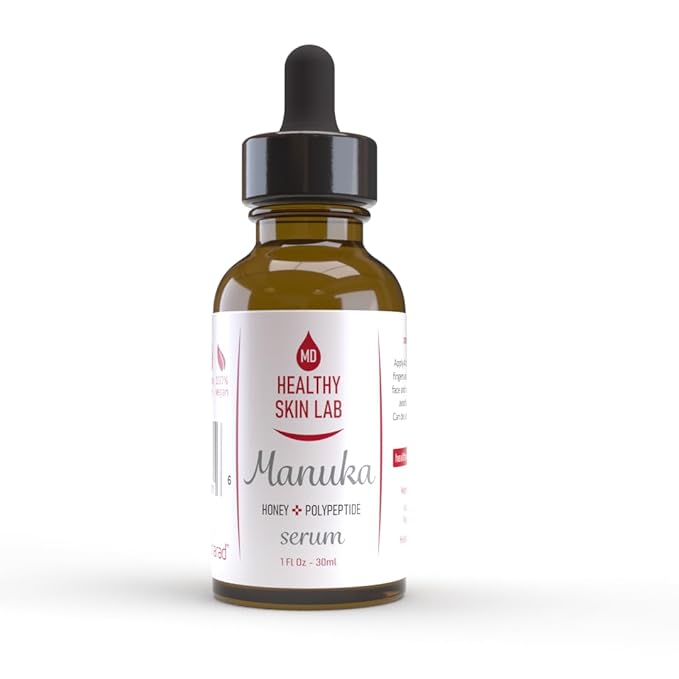 Healthy Skin Lab Manuka Anti-Aging Serum, Enriched with 100% Pure Manuka Honey, Polypeptides & Hyaluronic Acid For Wrinkle Reduction, Intensive Nourishment & Hydration, 1oz