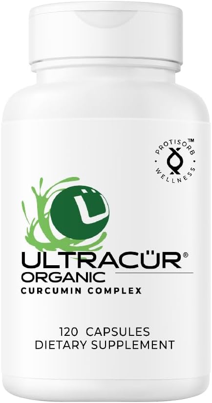 UltraCur Organic USDA Certified Turmeric Capsules - The Curcumin You Can Feel!™ - Turmeric Curcumin Supplement for Optimal Health and Joint Support (120 Count) - Organic Turmeric Supplement Capsules
