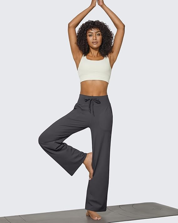 G4Free EverGoing Wide Leg Pants for Women Yoga Pants High Waist Sweatpants with Pockets Stretch Lounge Pants Comfy