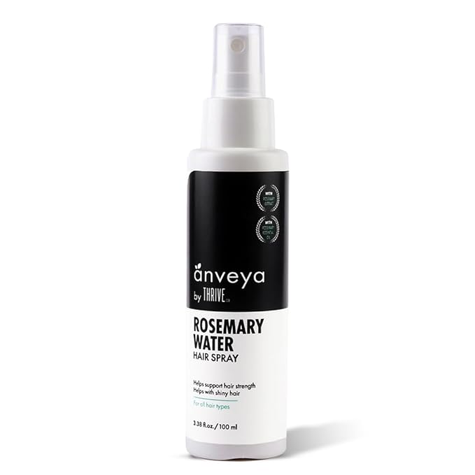 THRIVECO Anveya Rosemary Water Hair Spray | Natural Rose mary Extract, Rice Water & Hyaluronic Acid | Rosemary Water Spray for Hair Growth, Control & Hair Care | Hair Spume to Shine & nourish |100ml