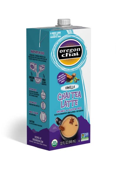 Oregon Chai Vanilla Chai Concentrate, 32 Fluid Ounce (Pack of 6)