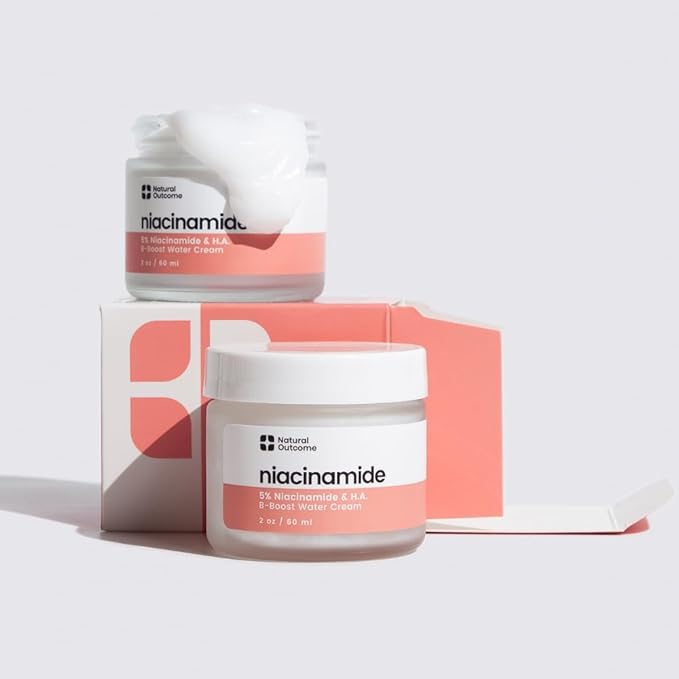 natural outcome Niacinamide Moisturizer – Oil-Free Non-Comedogenic Face Moisturizer with Niacinamide, Lightweight Hydrating Cream for All Skin Types, Vegan, Organic, and Cruelty-Free Skincare