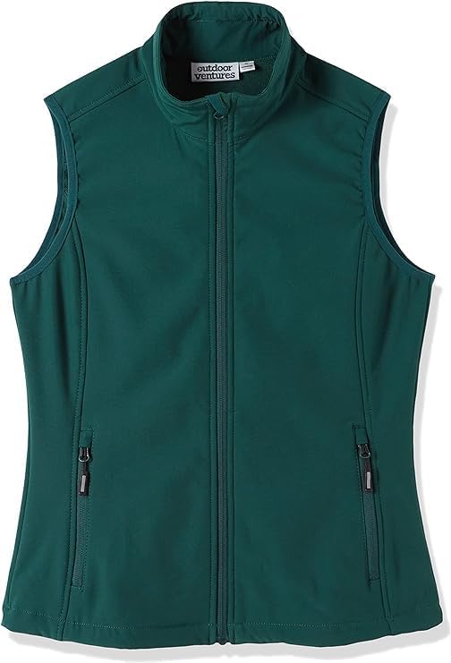 Outdoor Ventures Women's Lightweight Softshell Vest Windproof Fleece Lined Zip Up Sleeveless Jacket for Running Hiking Golf