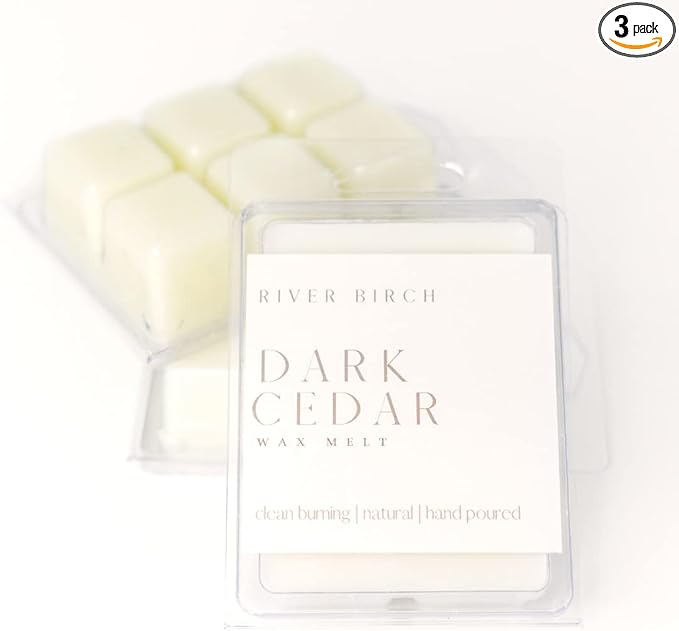 River Birch Candles 3 Pack Cedar Eucalyptus Scented Clean Natural Soy Wax Melts Tarts โ Total 7.5 Oz., Gift Pack, Made in USA