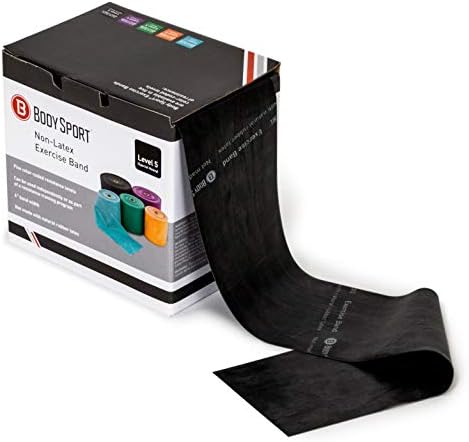 Body Sport Exercise Band, 50 yd. x 4 in. Roll - Home & Gym Fitness Equipment for Stretching, Strength Training & Physical Therapy