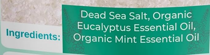 Natural Elephant Dead Sea Eucalyptus Mint Bath Salt - Bathing and Foot Soak for Energizing and Refreshing 100% Pure with Organic Eucalyptus Mint Essential Oil Medium Coarse Grain (10 lb (160 oz) Bag)