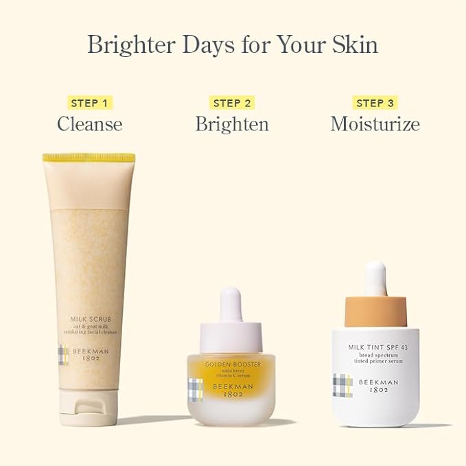 Beekman 1802 Golden Booster Amla Berry Face Serum - Fragrance Free - 0.5 fl oz - Plant-Based Vitamin C Alternative - Good for Sensitive Skin - Cruelty Free