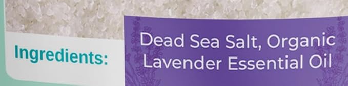 Natural Elephant Dead Sea Lavender Bath Salt Bathing and Foot Soak for Relaxing and Nourishing- 100% Pure with Organic Lavender Essential Oil - Medium Coarse Grain (2 lb (32 oz) Bag)
