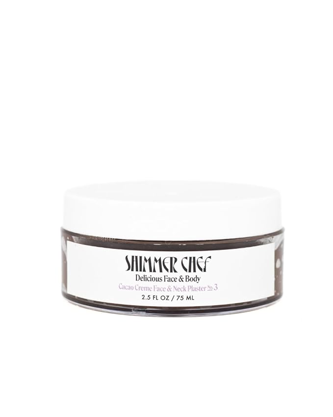SHIMMER CHEF Cacao Crème Face & Neck Plaster | Fresh Avocado Oils Restore Softness & Elasticity | Skin Becomes Supple & Radiant | A Mood-Lifting Ritual for Balance & Vitality | 2.5 oz