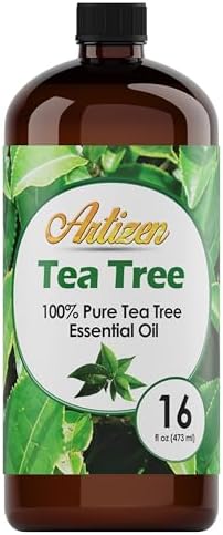 Artizen Pure Tea Tree Essential Oil - Bulk, 16oz - Big Bottle for Sprays, Aromatherapy & Diffuser