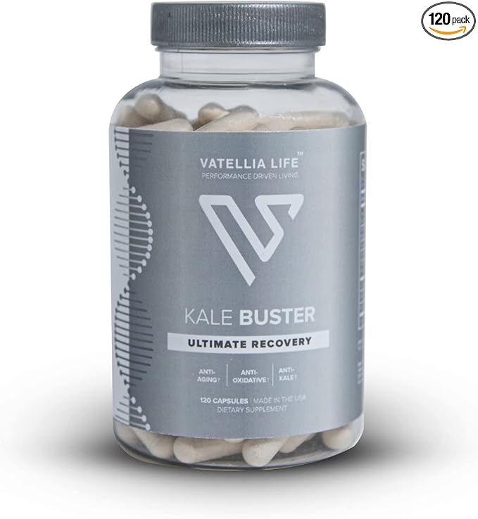 Vatellia Life New from Kale Buster | Ultimate Joint Support | Increased Energy | Decreased Brain Fog | Loaded with Vitamin K2 | Better Than Kale | Dave Aspreyโs Favorite |120 Capsules (60Day Supply)