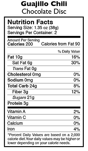 Taza Chocolate Organic Mexicano Disc 50% Dark Chocolate, Guajillo Chili, 2.7 Ounce (12 Count), Vegan