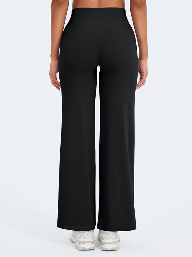 YEOREO Workout Leggings Womens No Front Seam Straight Leggings 29" / 31.5" / 33" High Waist Buttery Eddiy Gym Yoga Pants