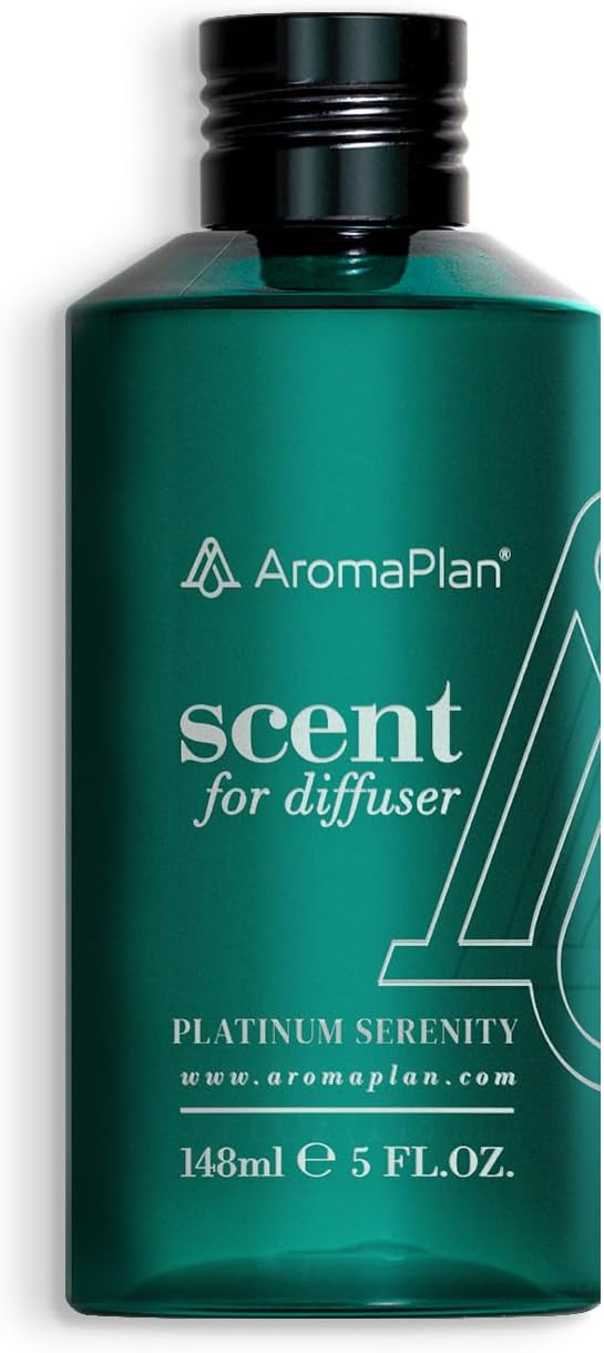 AromaPlan Hotel Scents Platinum Serenity 5 Fl Oz (148ml), Home Luxury Aroma & Hotel Fragrance Diffuser Oil- Hotel Diffuser Oil for Aromatherapy- USA Made, Bigger Bottle, Bolder Aroma & Longer Lasting