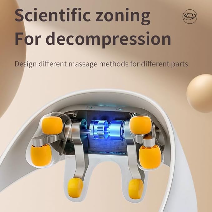 Massager for Neck and Shoulder Pain, Neck Massager, deep Tissue 3D kneading Massage Pillow, Suitable for Shoulder, Legs, Body Muscle Pain Relief, Gift for Men and Women.