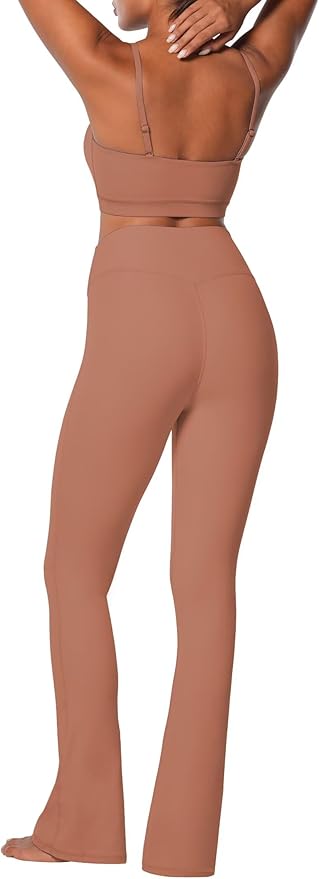 Sunzel High Waist Mini Flared Leggings for Women, Tummy Control Casual Flare Yoga Pants for Yoga Workout Gym