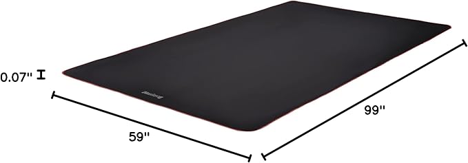 Exercise Mat for AB Roller AB Mat Thin of Large, Picnic Blanket Waterproof, Black Long Foldable Workout Oxford Polyester Fabric Mats for Home Gym Use, 99" (L) x 59" (W)