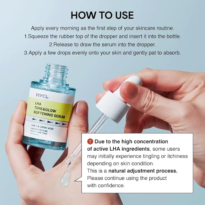LHA Tone&Glow Activating Serum (1.01 fl oz), Gentle Daily Exfoliating Face Serum for Smooth Texture & Radiant Skin, Brightens & Refines Pores with LHA Pearlpicul & Alpha Lipoic Acid, K-Beauty