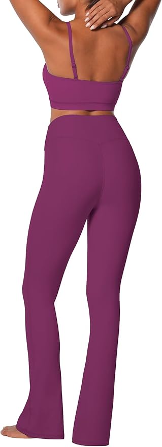 Sunzel High Waist Mini Flared Leggings for Women, Tummy Control Casual Flare Yoga Pants for Yoga Workout Gym