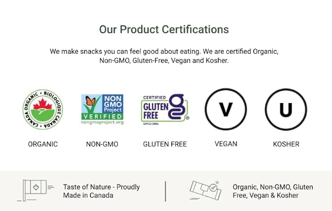 Taste of Nature Organic Almond Snack Bar - Healthy, Gluten Free, Non GMO, Vegan Snack Bars with Mixed Nuts, Fruits and Seeds - 16-Count Snack Pack
