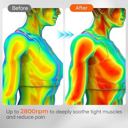 Massage Gun Deep Tissue with Extended Handle Revolutionary U-Shaped Back Massager Body Massager for Neck,Shoulder,Leg