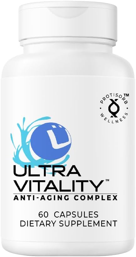 UltraVitality Longevity Support Formula – Fisetin, Curcumin, Quercetin & Beta-Glucan – Supports Cellular & Cognitive Health Healthy Aging – 60 Capsules