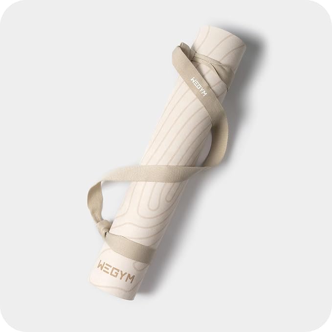 4mm Cushioned Exercise Mat for Yoga & Pilates - Anti Slip, Polyurethane with Suede Top & Carrying Strap