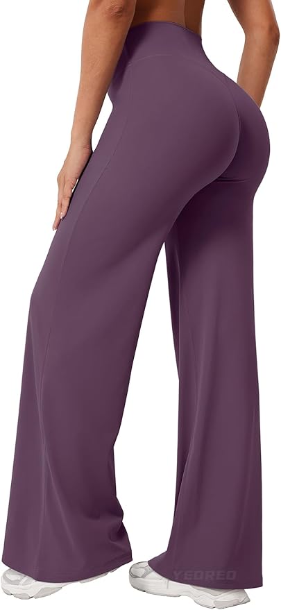 YEOREO Workout Leggings Womens No Front Seam Straight Leggings 29" / 31.5" / 33" High Waist Buttery Eddiy Gym Yoga Pants