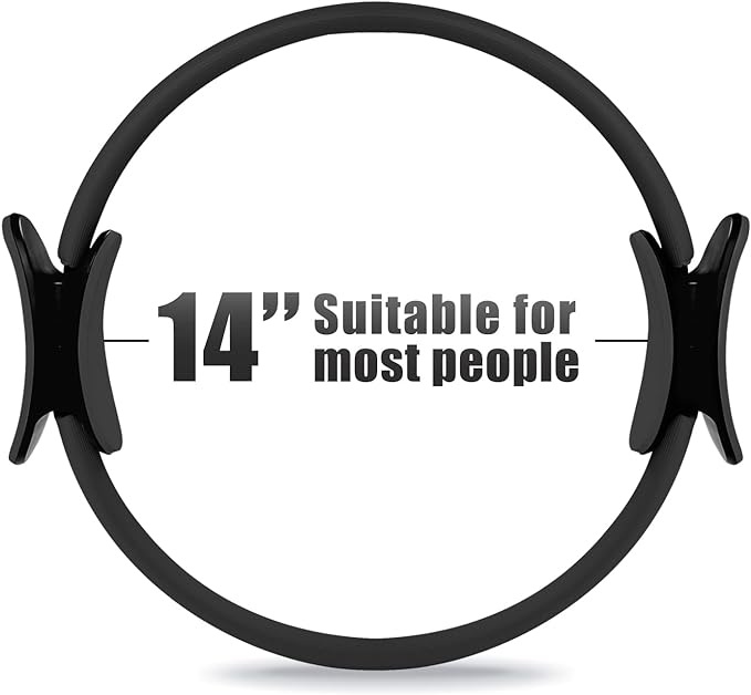 RitFit Pilates Ring Circle - 14 Inch Magic Fitness Circle for Toning Inner & Outer Thighs, Bonus Workout Guide Included