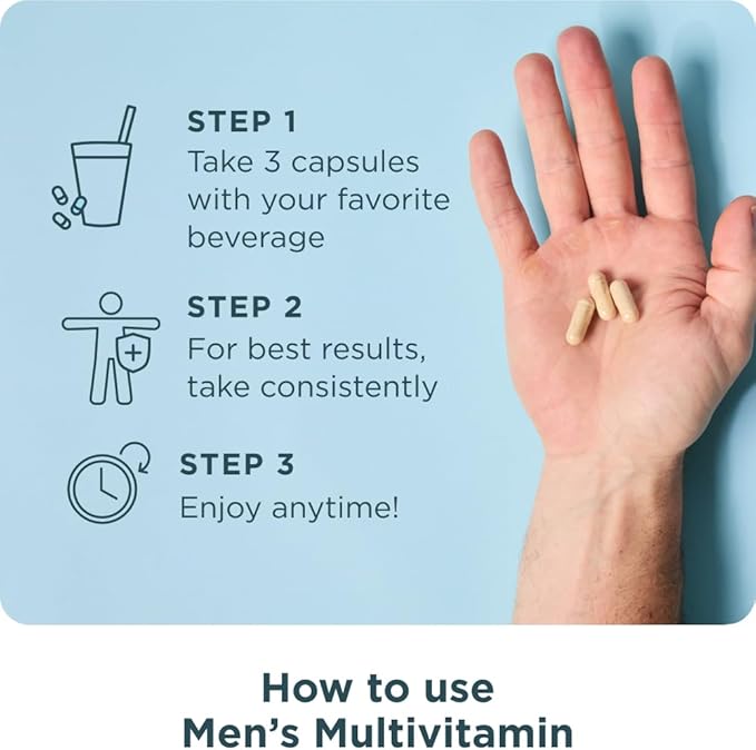 Ancient Nutrition Multivitamin for Men, Multi Men's, Vitamin D, C, E, B12, Zinc, Magnesium, Supports Healthy Immune System and Bone Health, 90 Ct