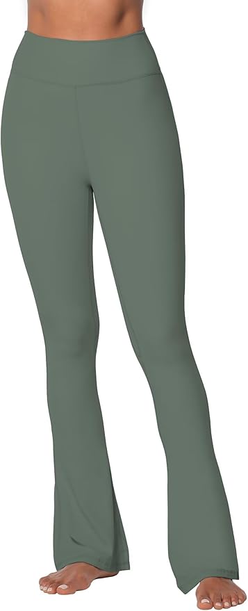 Sunzel High Waist Mini Flared Leggings for Women, Tummy Control Casual Flare Yoga Pants for Yoga Workout Gym