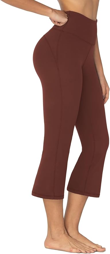 Sunzel High Waist Mini Flared Leggings for Women, Tummy Control Casual Flare Yoga Pants for Yoga Workout Gym