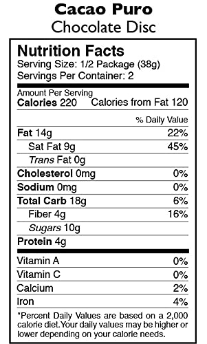 Taza Chocolate Organic Mexicano Disc 70% Dark Chocolate, Cacao Puro, 2.7 Ounce (12 Count), Vegan