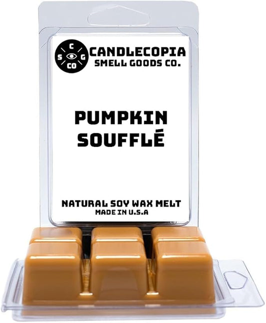 Pumpkin Soufflé Strongly Scented Hand Poured Vegan Wax Melts, 12 Scented Wax Cubes, 6.4 Ounces in 2 x 6-Packs