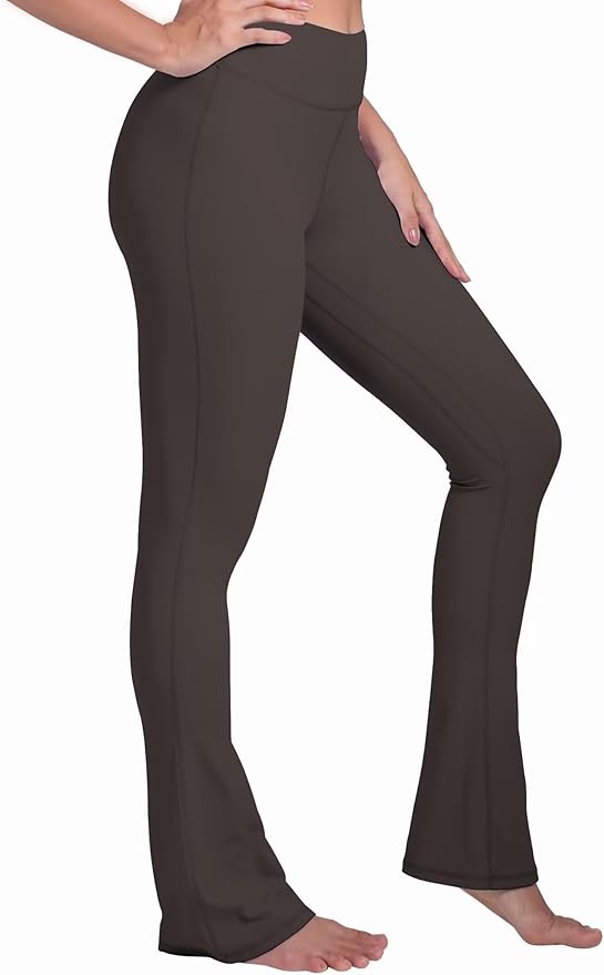 Sunzel High Waist Mini Flared Leggings for Women, Tummy Control Casual Flare Yoga Pants for Yoga Workout Gym