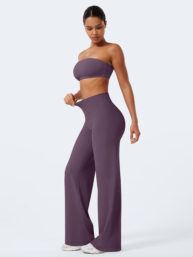 YEOREO Workout Leggings Womens No Front Seam Straight Leggings 29" / 31.5" / 33" High Waist Buttery Eddiy Gym Yoga Pants