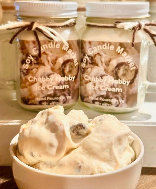 Soy Scented Candles | Handmade & Highly Aromatic Candles Burns Upto 85 Hours in Glass Jar - Perfect for Home Decor, Wedding, Birthday, Dinner (Chubby Hubby, 12 oz)