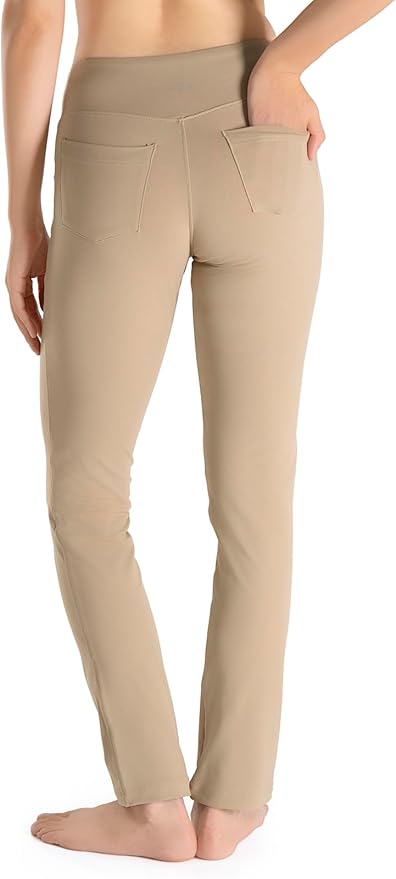 Yogipace,5 Pockets,25"/27"/29"/31"/33"/35"/37",Women's Straight Leg Yoga Dress Pants Workout Pants